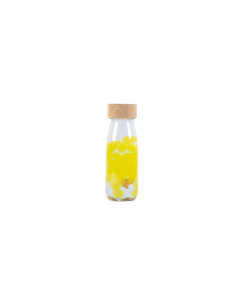 Botella sensorial bolas amarillas